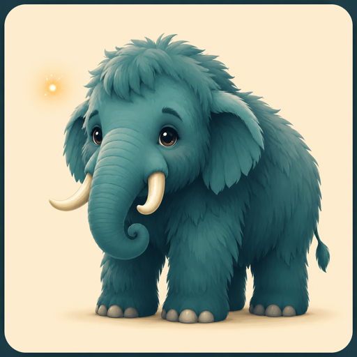 Revive Watch logo — a woolly mammoth calf in glacial teal on warm cream with an amber spark